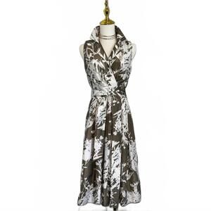 JESSICA HOWARD 🌿SLEEVELESS TIE-WAIST FLORAL FIT-AND-FLARE DRESS – Timeless 🌿